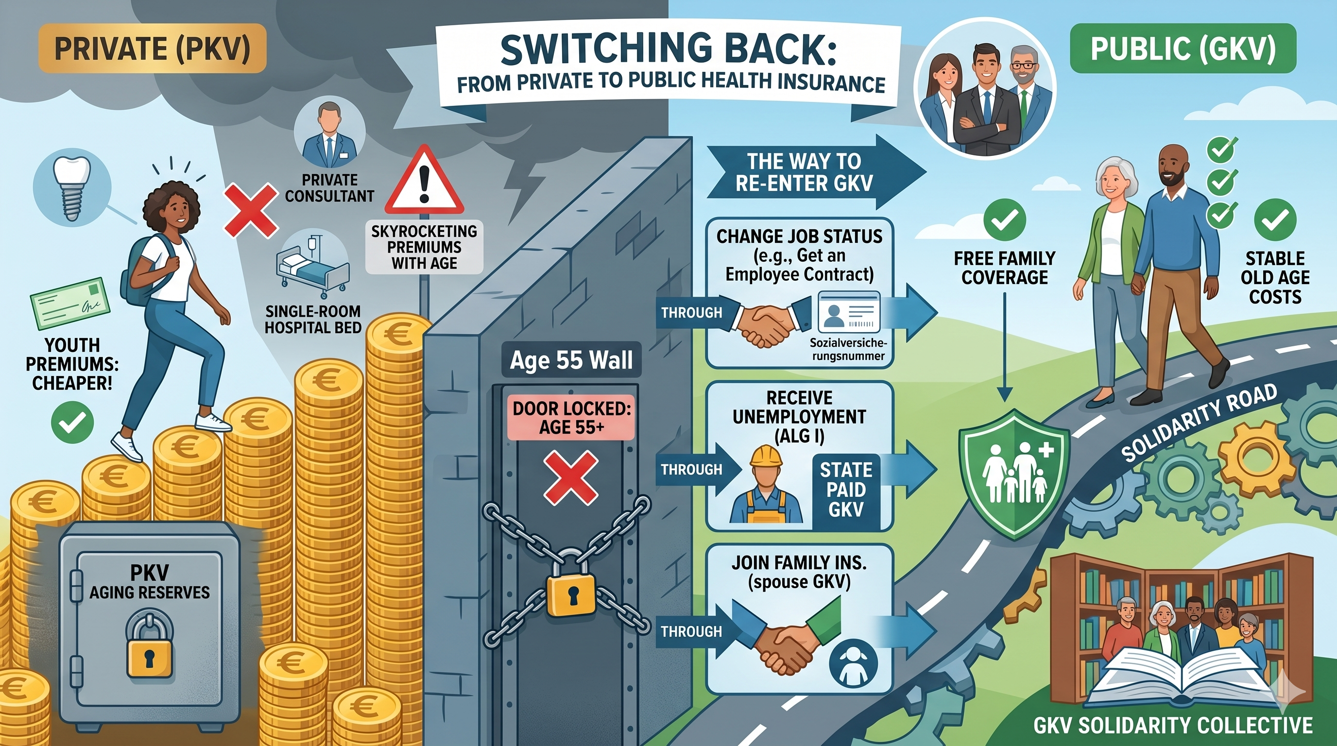 Switching Back From Private to Public Health Insurance